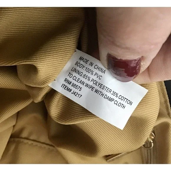 Joan Rivers Slouchy Black Faux Leather Woven Tote Shoulder Bag Gold Chain Strap - Picture 8 of 9